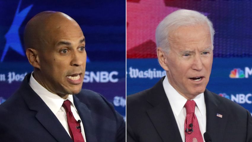 booker biden split