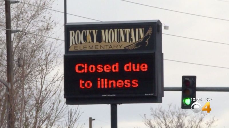 Colorado school district closes schools due to illness