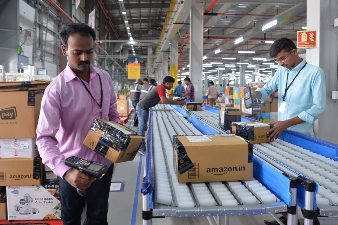 India's top online retailers are on a mission to increase the amount of recycled material in their packaging. (Manjunath Kiran/AFP/Getty Images)