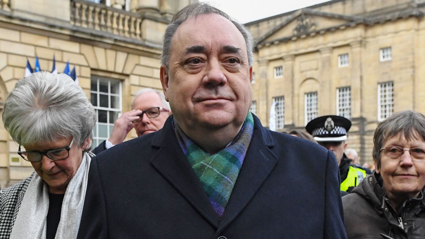 Alex Salmond leaves the High Court in Edinburgh on November 21, 2019.
