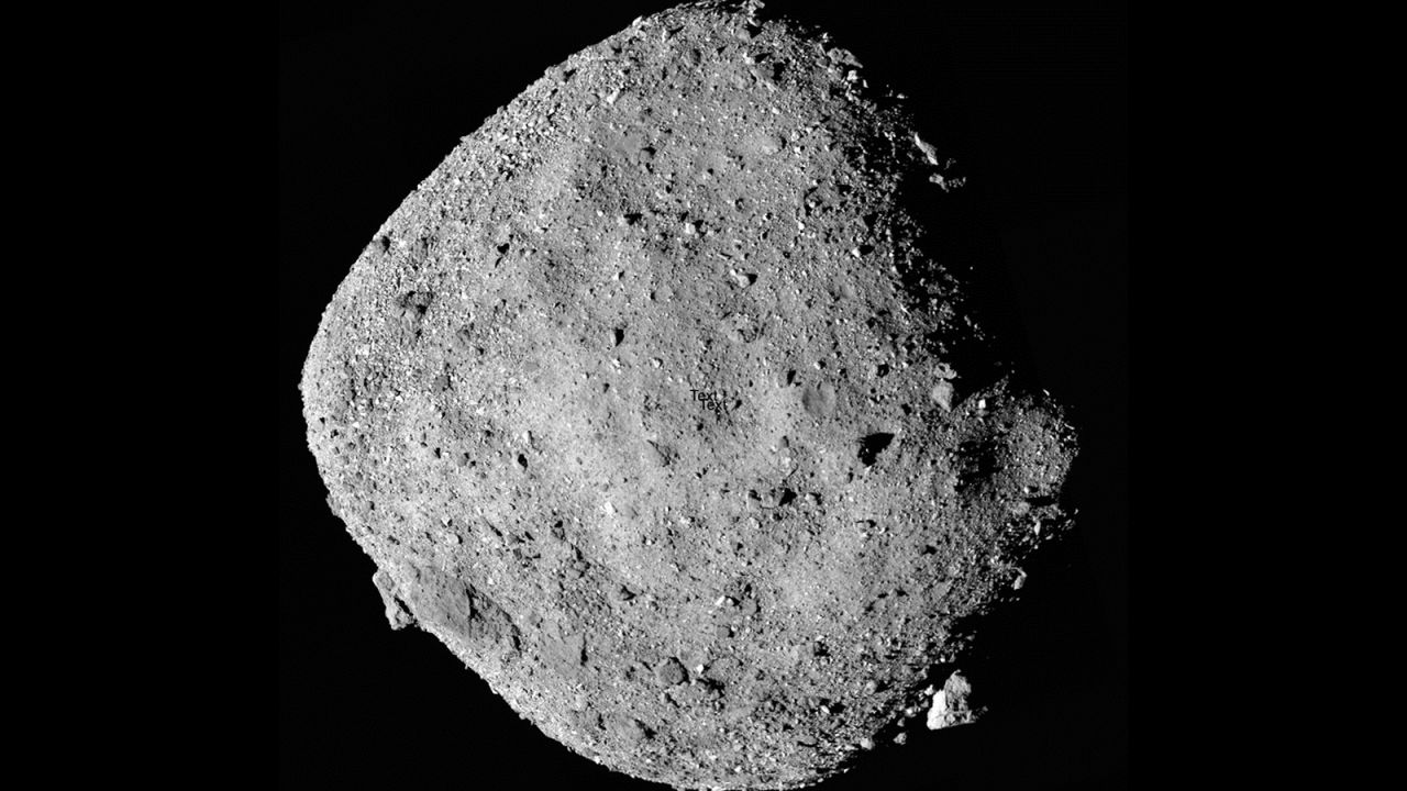 This mosaic image of Bennu is composed of 12 images collected by the OSIRIS-REx spacecraft from a range of 15 miles (24 kilometers).