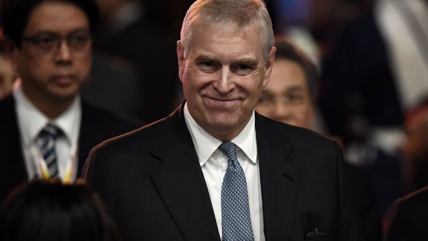 Britain's Prince Andrew, Duke of York leaves after speaking at the ASEAN Business and Investment Summit in Bangkok on November 3, 2019, on the sidelines of the 35th Association of Southeast Asian Nations (ASEAN) Summit. (Photo by Lillian SUWANRUMPHA / AFP) (Photo by LILLIAN SUWANRUMPHA/AFP via Getty Images)