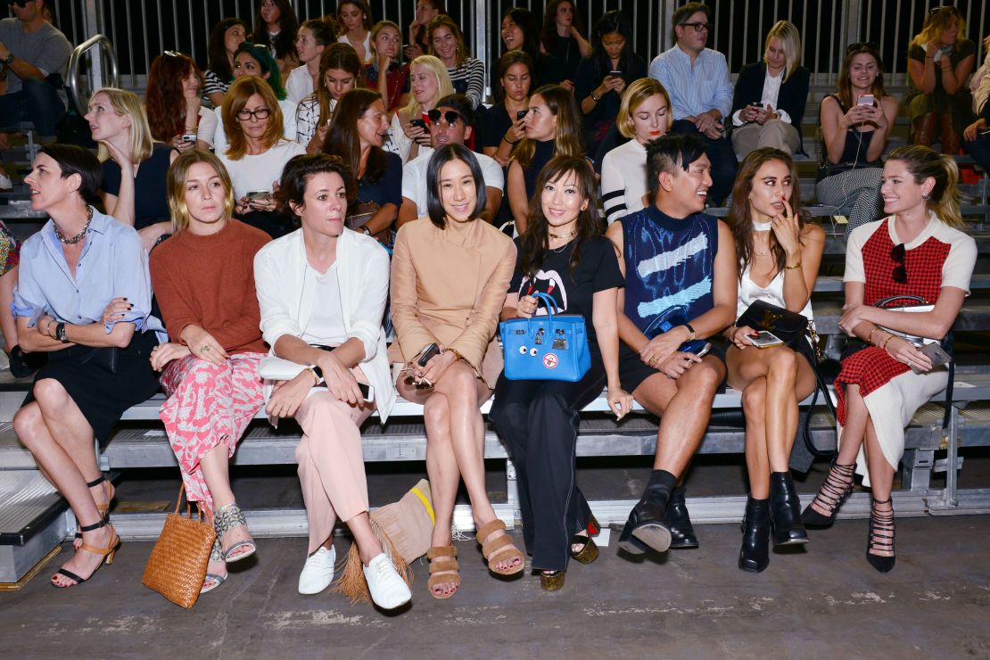 Garance Doré, sitting front row at fashion week in 2015 where she admits she was unhappy. 