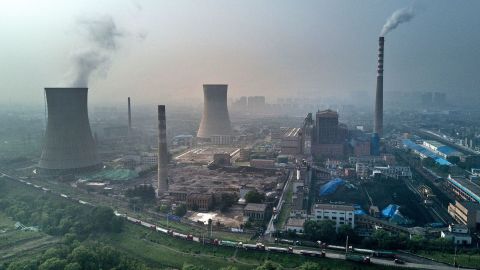 In this June 2017 file photo, a state-owned coal-fired power plant is seen in Huainan, China.