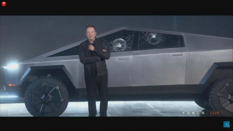 See Tesla Cybertruck’s Unbreakable Windows Break | CNN Business