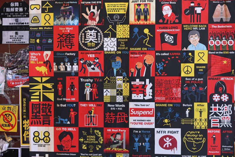 After Months Of Unrest And Uncertainty Hong Kong Is Holding A De Facto   191122095042 Hong Kong Posters 1121 01 