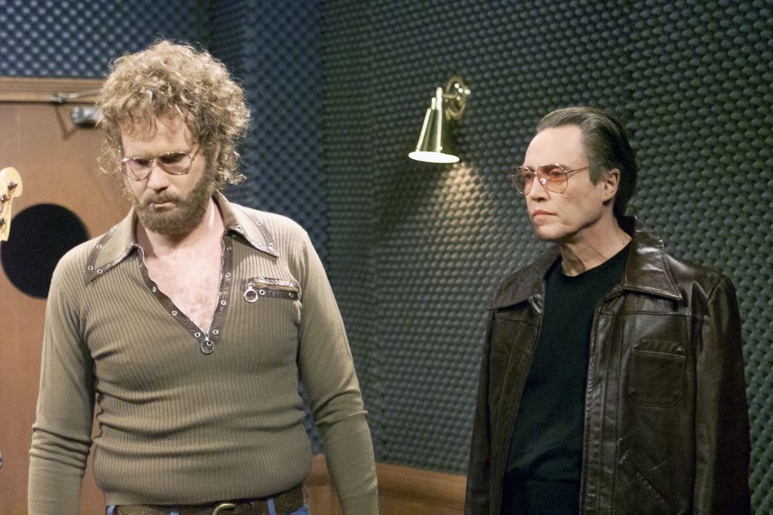 Will Ferrell plays Gene Frenkle and Christopher Walken plays Bruce Dickinson during a "Behind the Music" sketch on "SNL" in April 2000. -- (Photo by: Mary Ellen Matthews/NBCU Photo Bank/NBCUniversal via Getty Images via Getty Images)
