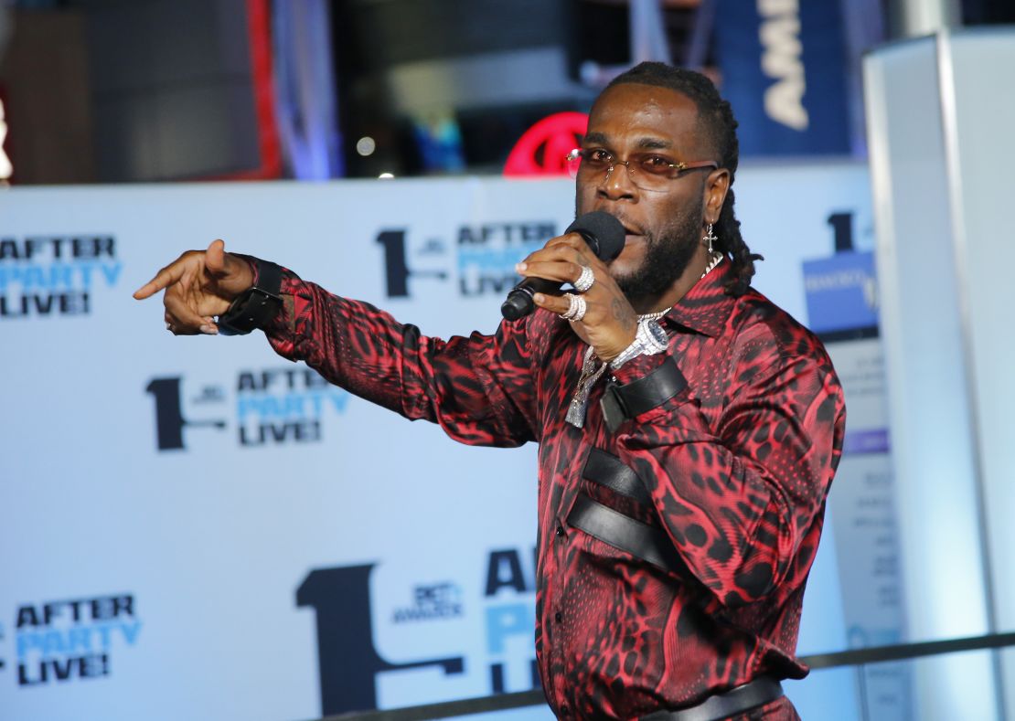 Burna Boy performs onstage during the Post Show at the 2019 BET Awards 