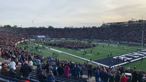 The student protest delayed the 136th edition of the Harvard-Yale game on Saturday.