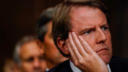 White House counsel Donald McGahn at a Senate Judiciary Committee hearing on Thursday, September 27, 2018 on Capitol Hill. 