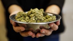 A bowl of marijuana is displayed for a photograph at the MedMen dispensary in West Hollywood, California, U.S., on Tuesday, Jan. 2, 2018. California launched legal marijuana Monday, and customers lined up to celebrate the historic moment in San Diego, Sacramento and Oakland -- some of the municipalities given the green light to start sales on January 1. Meantime, in Los Angeles and San Francisco, the state's first- and fourth-largest cities, customers were turned away empty handed. Photographer: Patrick T. Fallon/Bloomberg via Getty Images