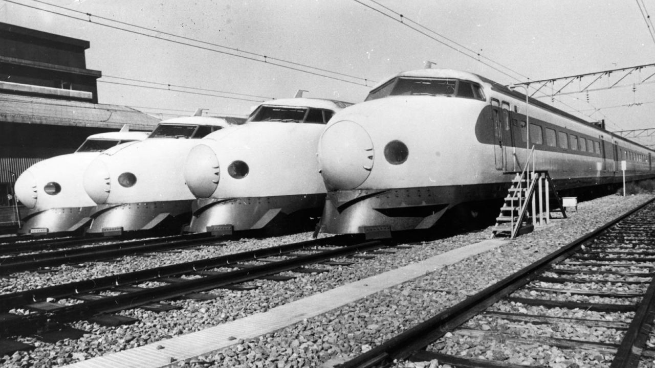 <strong>First trains: </strong>The arrival of the bullet trains meant that the travel time between Tokyo and Osaka shrank to just over three hours. Subsequent generations of Shinkansen would reduce it further. 