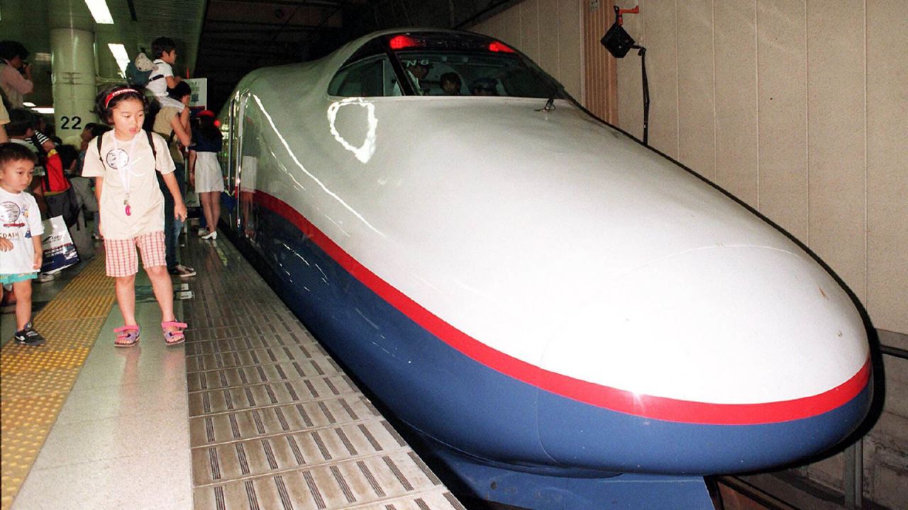 <strong>Asama: </strong>This Shinkansen train, known as Asama, was introduced for the 1998 Winter Olympics in Japan. 