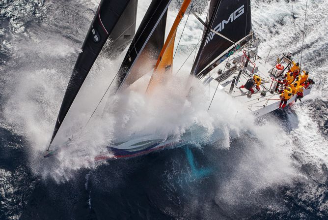 <strong>Sharon Green. </strong>A Volvo 70 Wizard is captured about 25 miles off Miami during the 811-nautical mile Pineapple Cup race from Miami to Jamaica. 