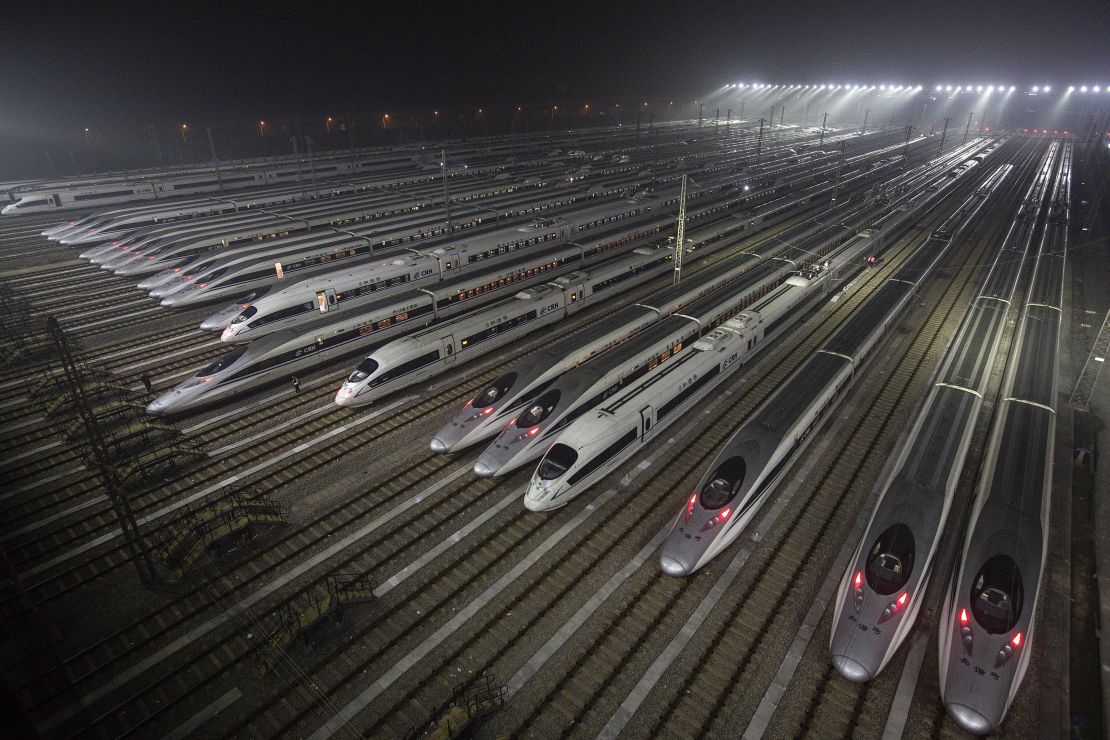 China now has 18,000 miles of high-speed rail network.