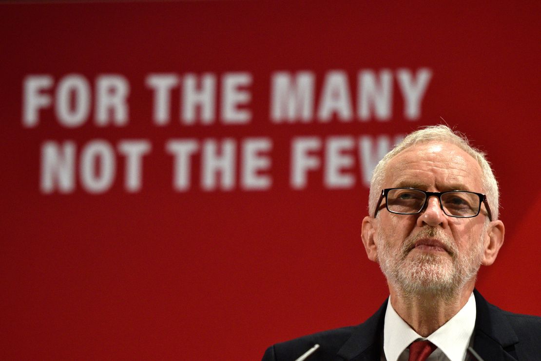 Labour leader Jeremy Corbyn campaigning ahead of the UK's December 12 general election.