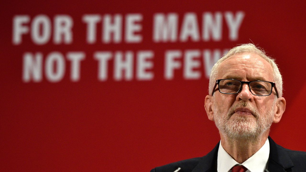 Labour leader Jeremy Corbyn campaigning ahead of the UK's December 12 general election.