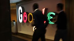 NEW YORK, NY - MARCH 05: People walk into Google's New York offices on March 5, 2018 in New York City. Published reports say that the tech giant is close to a reaching a $2.4 billion deal to buy the landmark Chelsea Market building. The building, a block-long former Nabisco factory that is named after its ground-floor gourmet food mall, sits directly across from Google's current New York City headquarters in the Meatpacking District. If the sale goes through, it would be one of the most expensive real estate transactions for a single building in New York City history. 
 (Photo by Spencer Platt/Getty Images)
