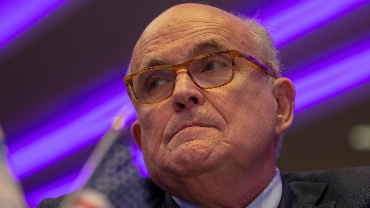 Rudy Giuliani is seen in May 2018 in Washington, DC. 