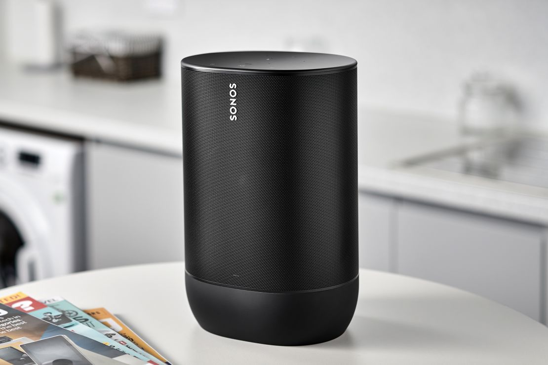 A Sonos Move battery-powered Bluetooth smart speaker, taken on September 26, 2019. 