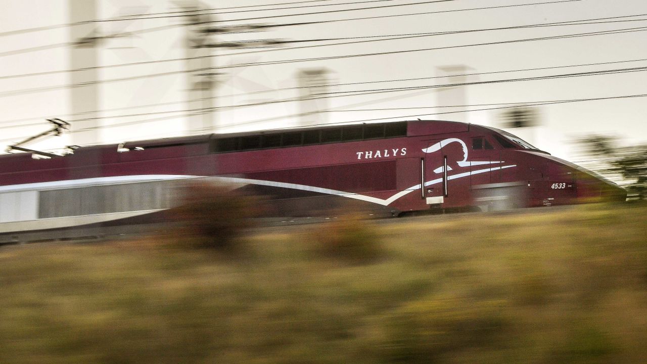 Thalys offers a high-speed train service between Amsterdam and Brussels.