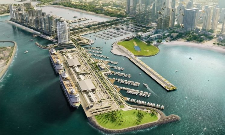 The <a href="index.php?page=&url=https%3A%2F%2Fwww.dubaiharbour.com%2Fen" target="_blank" target="_blank">Dubai Harbour</a> project will feature two of the most advanced cruise terminals in the region, capable of accommodating the largest cruise ships. 