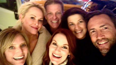 Some of the "Melrose Place" cast got together in New York City recently. 