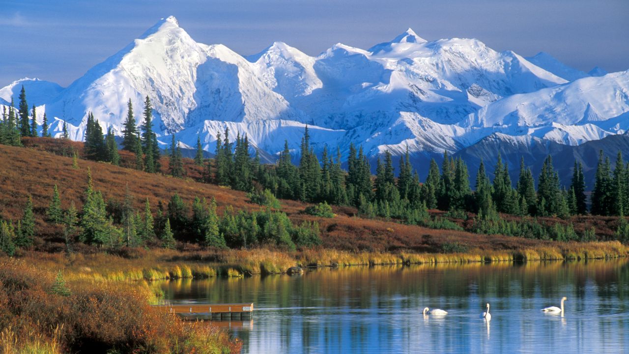 <strong>Mount Denali in North America: </strong>North America's highest peak may max out at an elevation barely above Himalayan low camps, but few bits of tectonically bent granite are as impossibly enormous as Mount Denali in South Central Alaska.