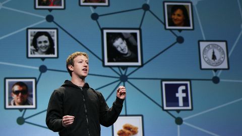 Facebook CEO Mark Zuckerberg speaking at the company's F8 developer conference in 2010. 