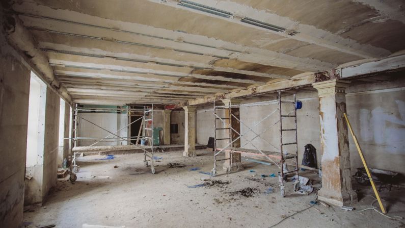<strong>Under construction:</strong> Other rooms such as the artists' buffet, where the performers spend time when they're not on stage, are also being revamped.<br />