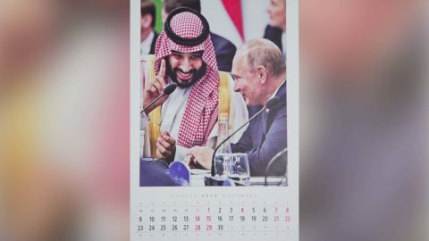 The calendars highlight Putin's high-profile Russian diplomatic successes of the year, particularly in the Middle East.