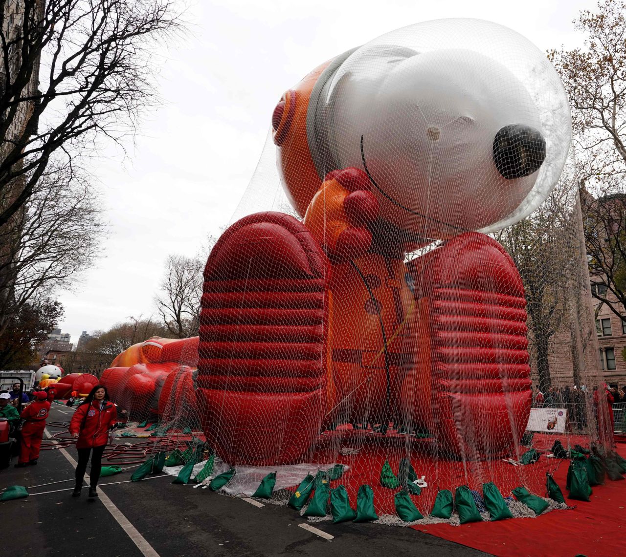 Astronaut Snoopy might not get liftoff if the winds are too strong on Thursday.