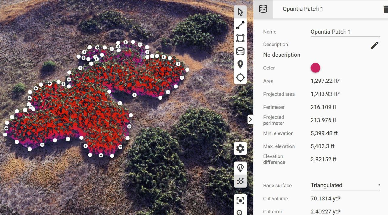 <strong>Drones:</strong> Drones are being used to map the spread of the invasive cactus and the success of biocontrol efforts. 