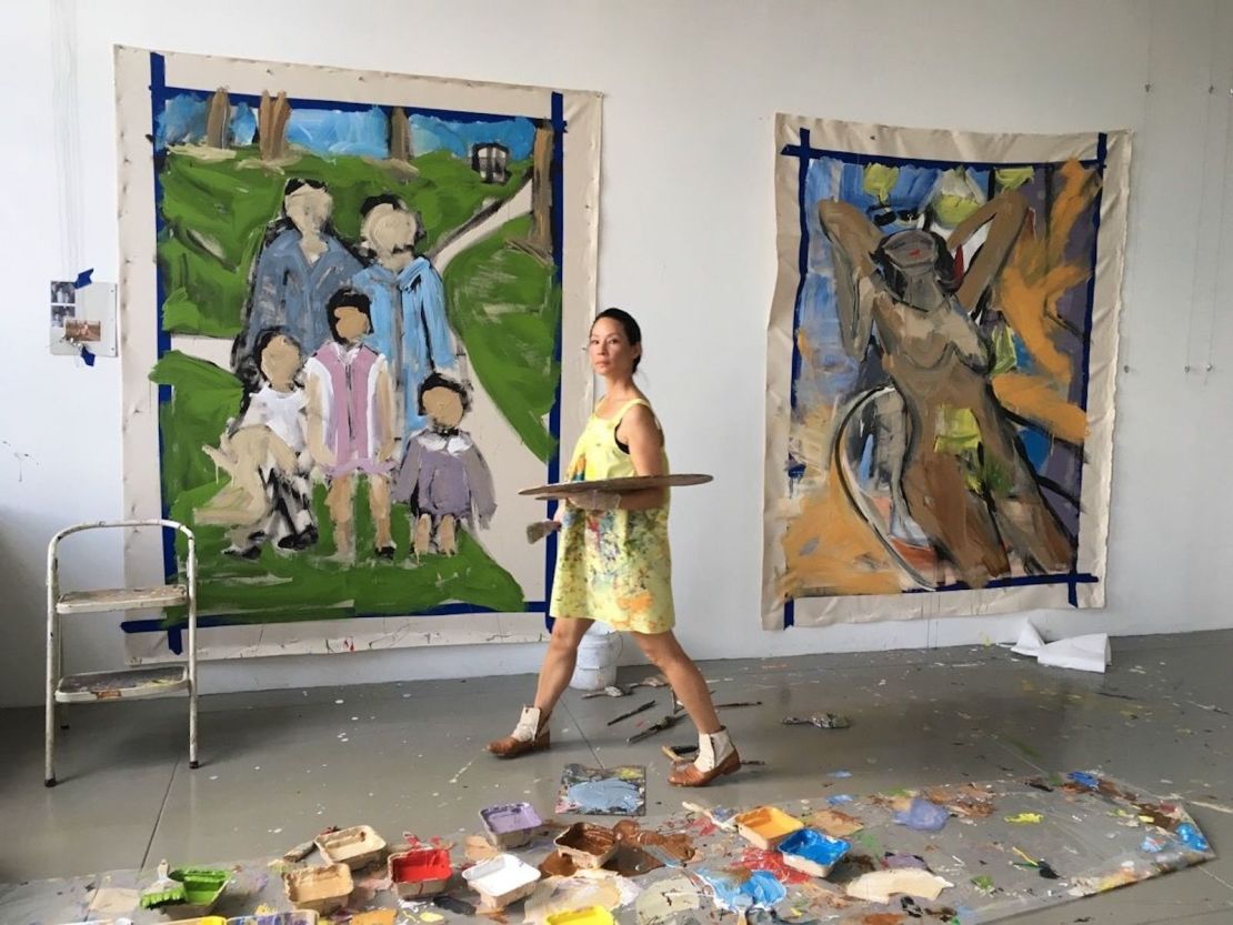 Lucy Liu pictured in her studio.