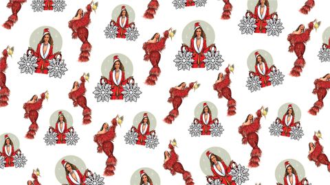 Wrapping paper featuring Bey from her new collection.