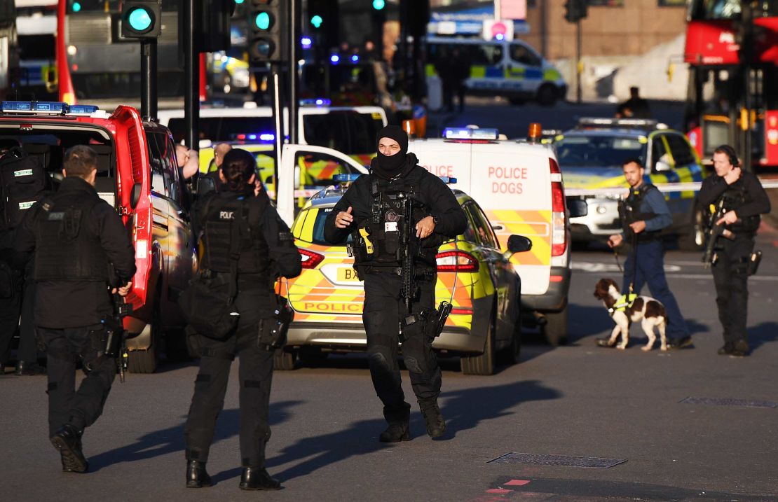 Armed police near Borough Market.