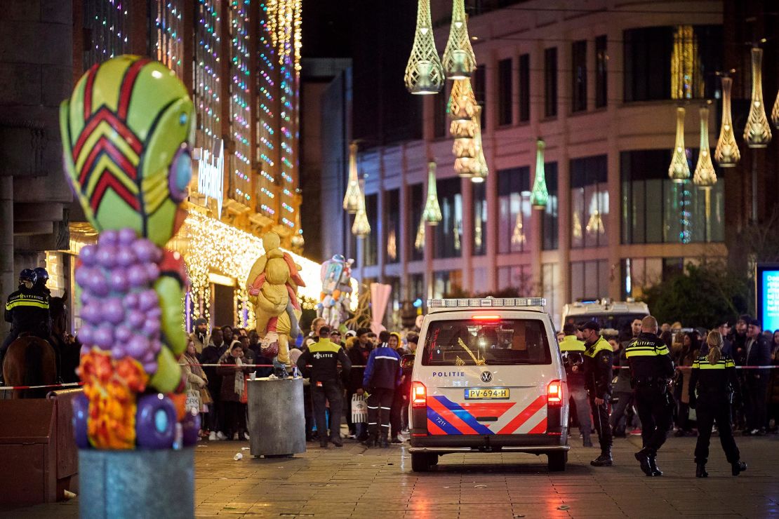 Police say multiple people were wounded as crowds of shoppers packed the stores on Grote Marktstraat.