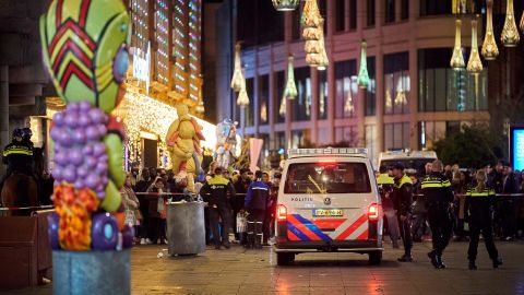 Police say multiple people were wounded as crowds of shoppers packed the stores on Grote Marktstraat.