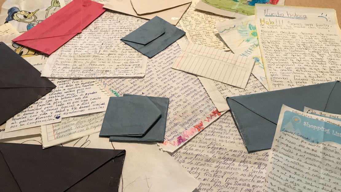 Asylum seekers living in Nuevo Laredo wrote heartbreaking letters telling of kidnapping and death. The envelopes are handmade.