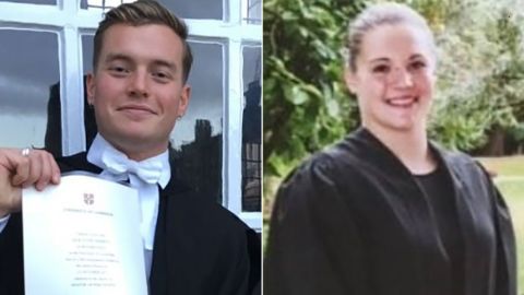 Police identified Jack Merritt (left) and Saskia Jones as the victims of Friday's attack.  