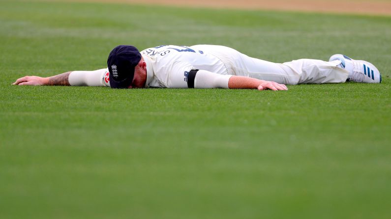 England's Ben Stokes reacts after dropping a catch from New Zealand's Tom Latham at Seddon Park in Hamilton, New Zealand, on November 29. <a  target="_blank">See 33 amazing sports photos from last week.</a>