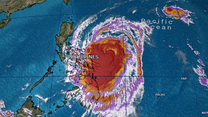 Typhoon Kammuri is seen on radar as of 11 a.m. Philippines time.