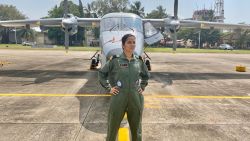 Sub Lieutenant Shivangi is India's first woman navy pilot.