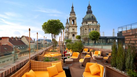 The High Note Skybar offers fantastic views of Budapest.