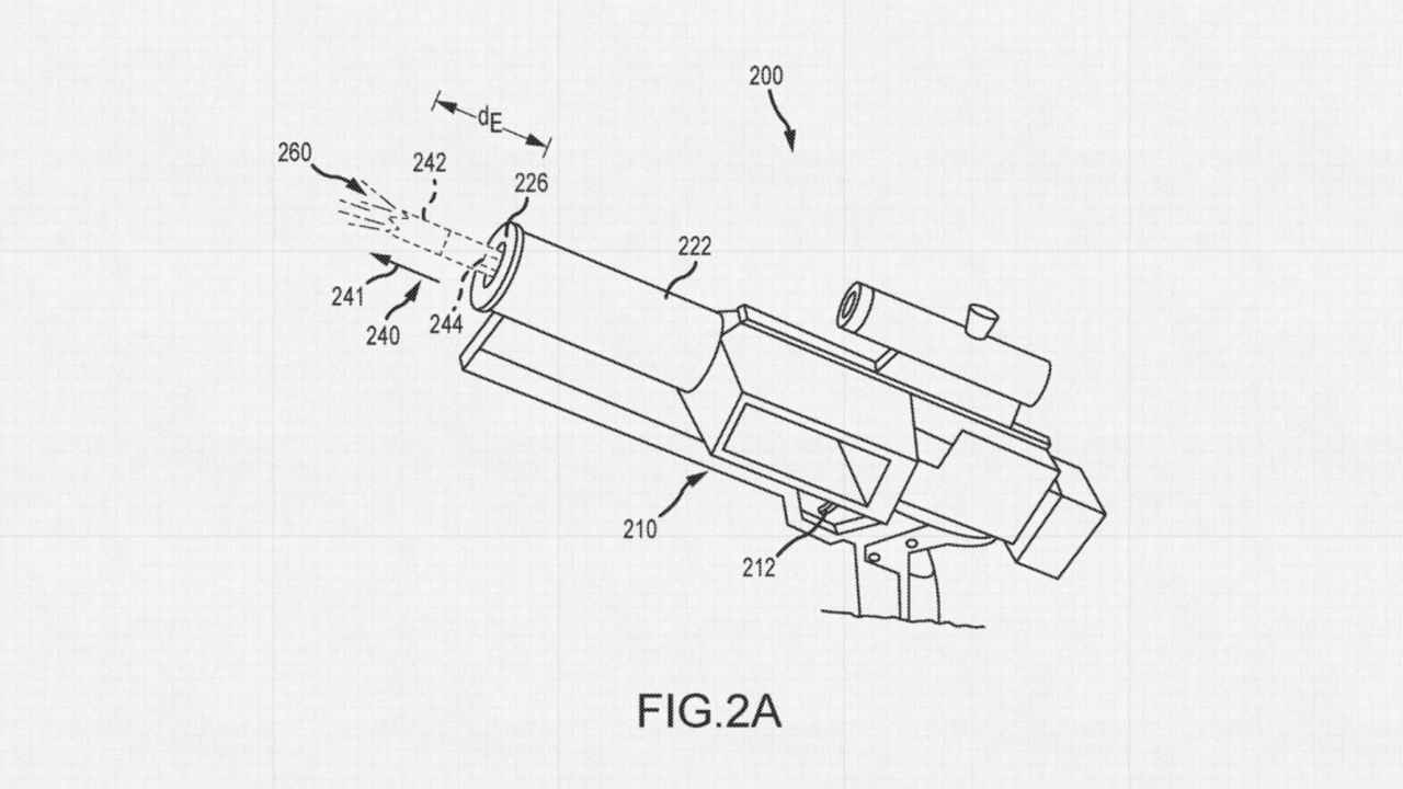 Disney patented new technologies to bring elements of Star Wars to life, including this blaster prop capable of "repeatable, daylight-viewable muzzle flashes."