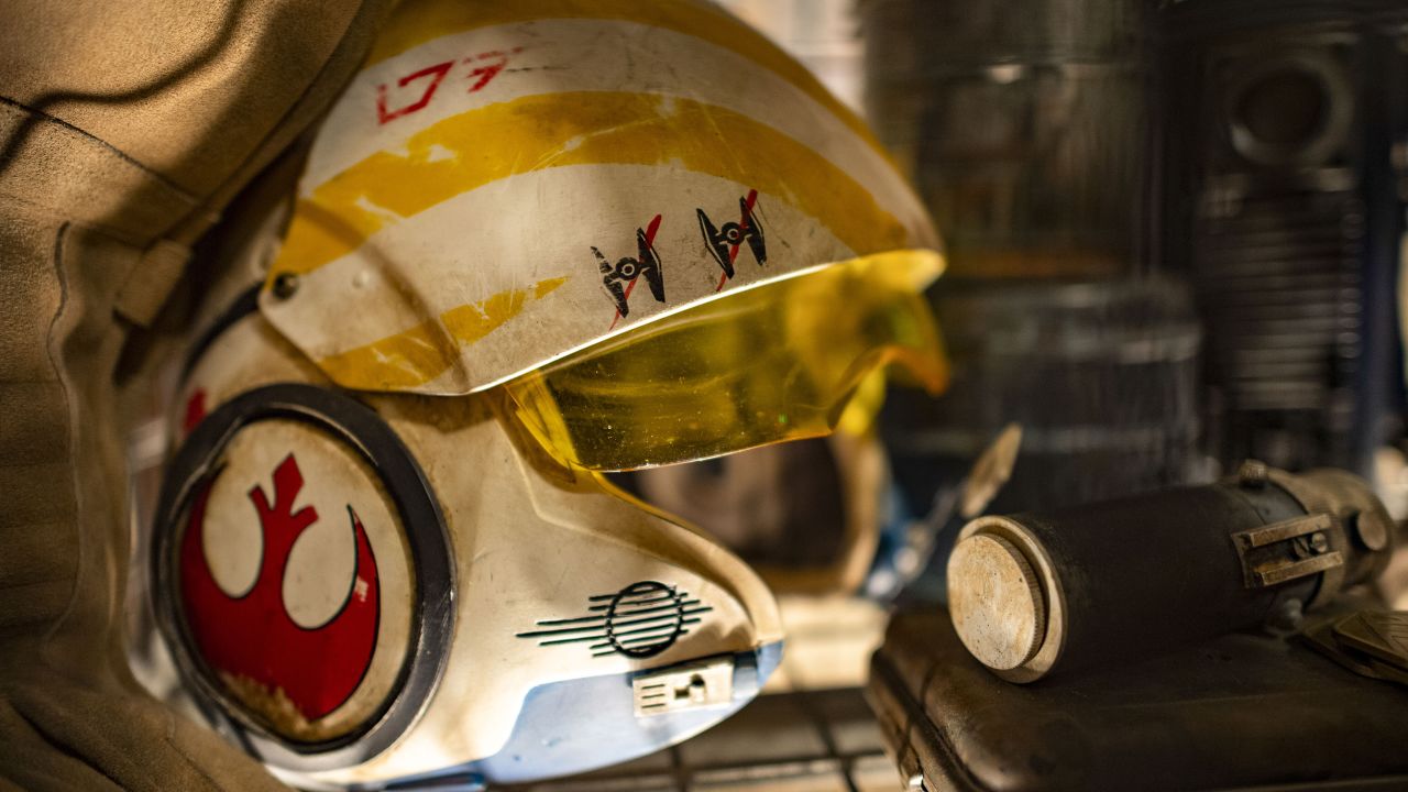 Fans will appreciate close up views of rebel flight suits, helmets and macrobinoculars.