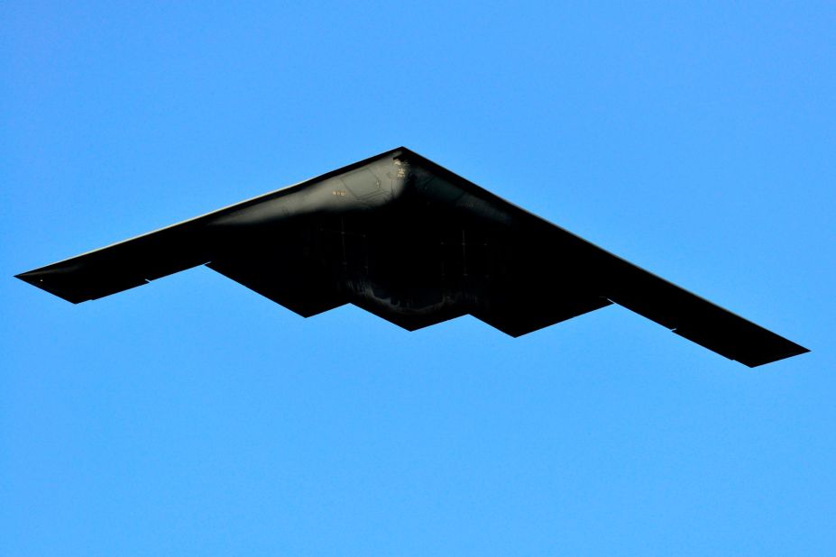 The unique flying wing design is devoid of any surface that would easily reflect radar waves, such as a tail.