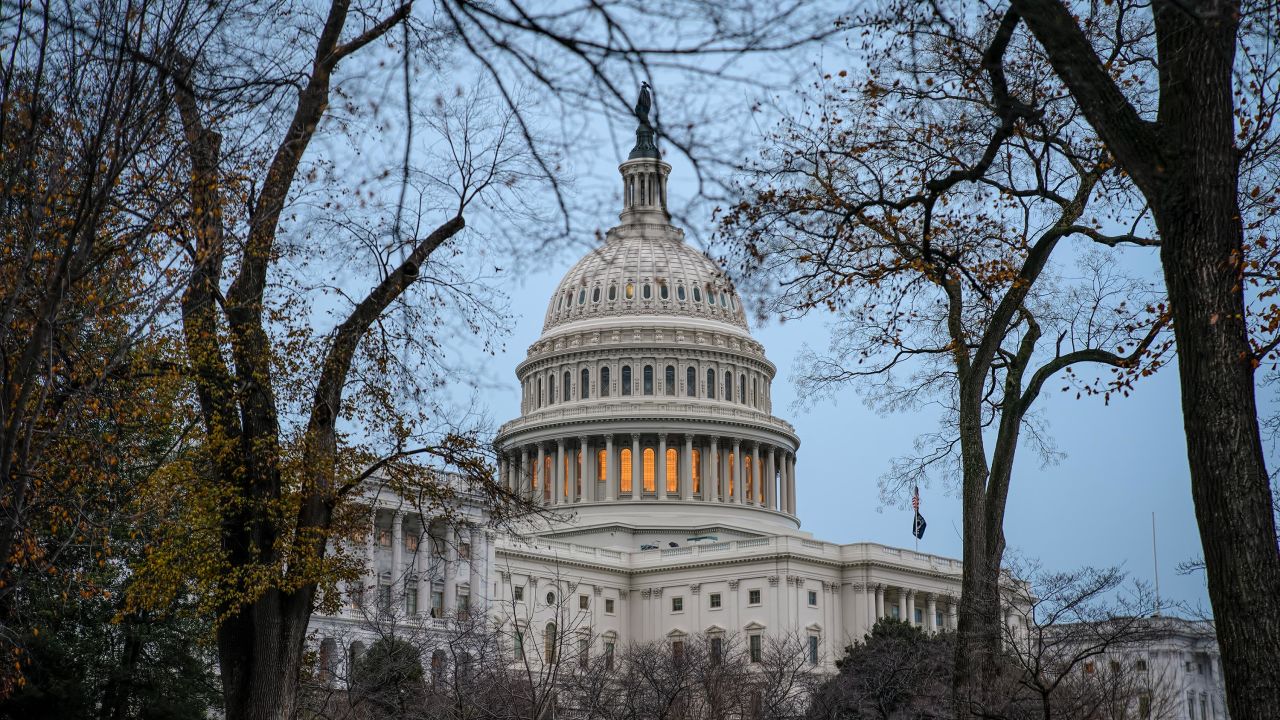 The US Capitol is seen in Washington on Monday, December 2, as lawmakers returned from the Thanksgiving recess.