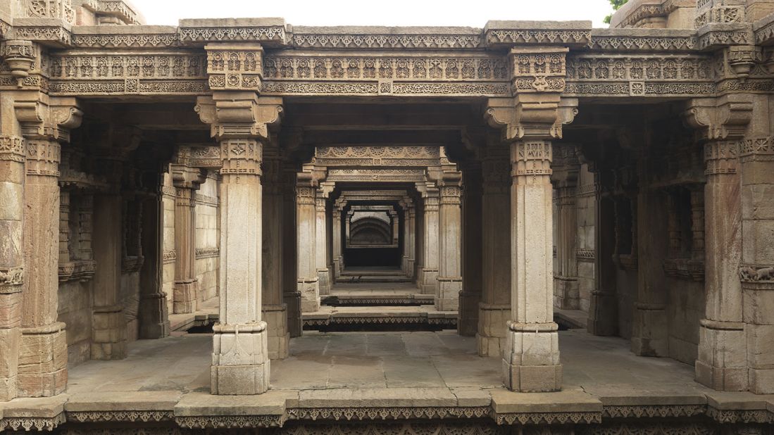 <strong>Adalaj Stepwell: </strong>The Adalaj Stepwell is among the most impressive in the country. It's made up of five floors and a labyrinth of intricately carved rooms, passages and halls.