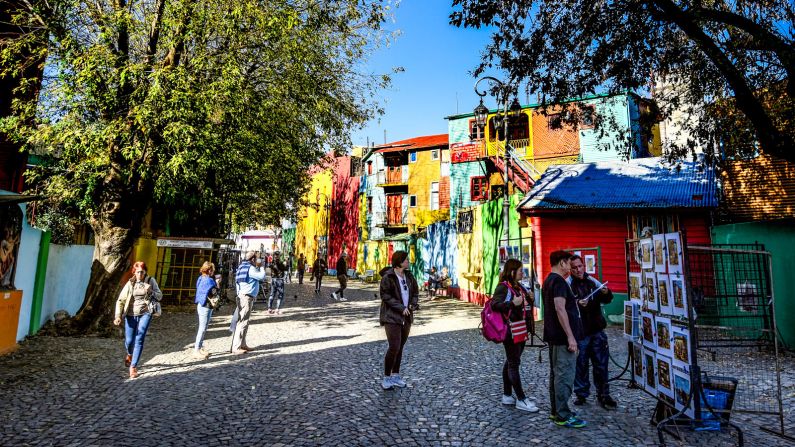 <strong>Caminito, La Boca, Buenos Aires, Argentina: </strong>A colorful spot in a colorful city, Caminito is a street museum, its blue, yellow and green tenements showcasing works by local artists.